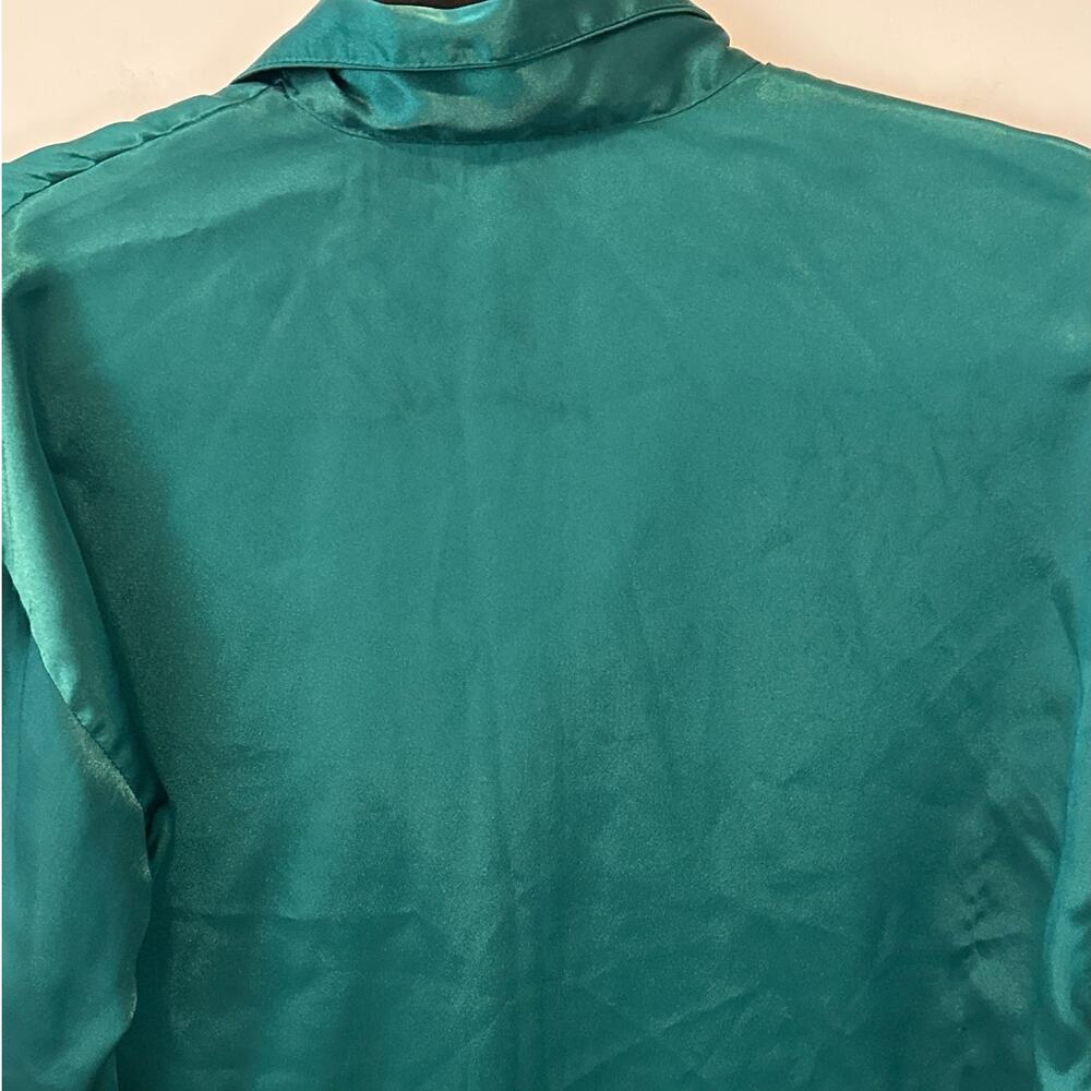 Vintage Victoria's Secret VS Gold Label Long Sleeve Pajama Night Shirt Satin S - Picture 10 of 11